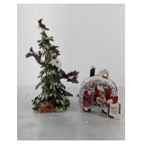 (2) Ceramic Holiday Decor Pieces