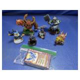 (7) Skylanders Figures with Cards