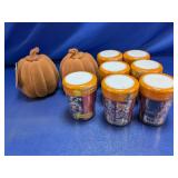 (9) Halloween Sprinkles & Foam Pumpkins