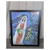 Framed Marc Chagall "La Mariï¿½e" Art Print