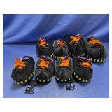 (4) Halloween Witch Slippers: XS & M