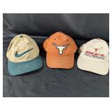 (3) Assorted Sports Caps ï¿½ Nike and Texas