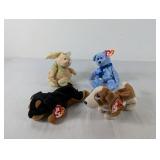 (4) Ty Beanie Babies Plush Animals w/Tags