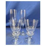 (4) Lucid Absinthe Glasses & Champagne Flutes