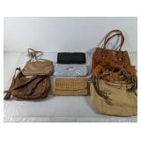 (8) Assorted Handbags and Clutches Lot