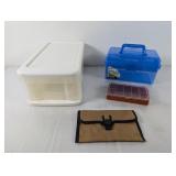 (4) Assorted Storage Containers & Organizers