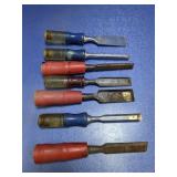 (7)Vintage Wood Chisel Lot