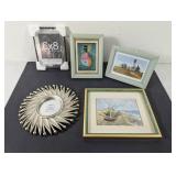 (5) Assorted Picture Frames and Art Prints