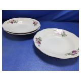 Decorative Plates w/Rose Design Trio