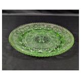 (1) Green Depression Glass Plate