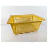 (1) Yellow Plastic Storage Basket