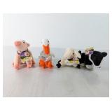 (4) Babe Movie Plush Characters w/Tags