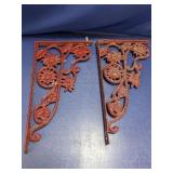 (2) Decorative Metal Wall Brackets