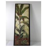 Framed Tropical Plant Painting