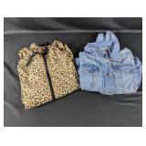 (2) Assorted Jackets ï¿½ Denim and Leopard Print