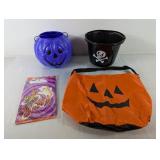 (1) Halloween Trick-or-Treat Buckets and Bag Set