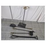 (1) Fireplace Tool Set with Stand