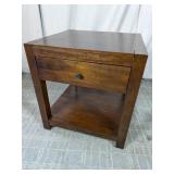 (1) Modern Wood Nightstand with Drawer