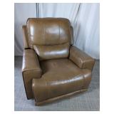 (1) Power Leather Recliner Chair in Taupe