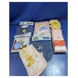 (1) Lot of Baby Accessories - Bibs, Towels, and