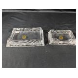 (2) Princess House Lead Crystal Trays