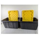 (2) HDX Tough Totes - 27 Gallon