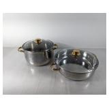 (2) Cuisine Cookware Stainless Steel Stockpots