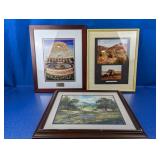 (3) Assorted Themed Framed Wall Art