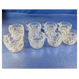 (8) Vintage Clear Pressed Glass Punch Cups