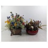 (2) Decorative Floral Arrangements