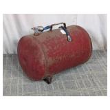 Vintage Red Metal Air Tank- Pressure Tank