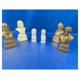 (6) Classical Composer Decorative Busts