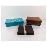 (3)Decorative Wooden Boxes Trio