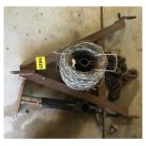 Job Lot Barbwire, Trailer Jack, Chain, Hitch