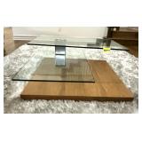 Glass 2 Tier Coffee Table & End Table