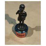 Bronze Girl Blowing Bubbles, Signature Crizaro