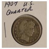 1907 United States Quarter Dollar