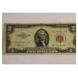 1953 Series B Red Seal $2 Bill