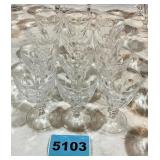 12 Vintage Clear Cut Wine Glasses