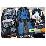 Dive Lot-2 Pairs of Fins, Wildhorn SeaView Mask