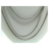 Sterling Silver Multi Strand Necklace 15.04 grams