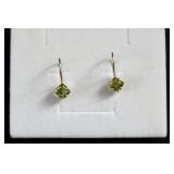 Sterling Silver Peridot Earrings  1.21 grams