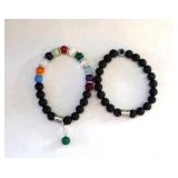 Stretch Lava & Crystal Bracelets