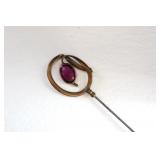 Antique Amethyst Hat Pin