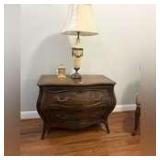 BBR1-  FRENCH COUNTRY BOMBAY TABLE WITH TWO DRAWERS
