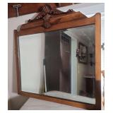 PR- VINTAGE WOODEN FRAME MIRROR