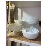 BC- MILK GLASS DISHES