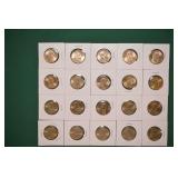 20 Brilliant Uncirculated Presidential Gold Tone Dollars,