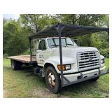 OS- 1998 FORD F-800 FLATBED TRUCK