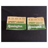 HR-REMINGTON SPORT LOADS IN 20 GAUGE   2 3/4 LENGTH 7/8 OZ SHOT 7 1/2 SHOT